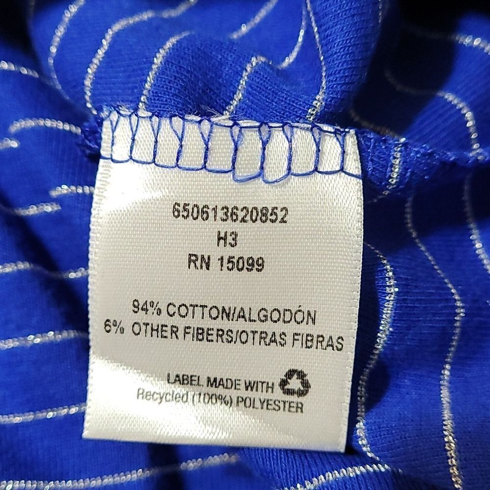 NWT Laura‎ Scott silver striped long sleeve top - Picture 6 of 7